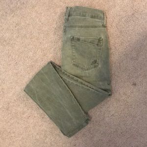 Express army green jean legging
